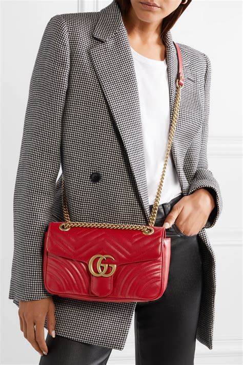 gucci purse replica black quiltted red|authentic gucci marmont small bag.